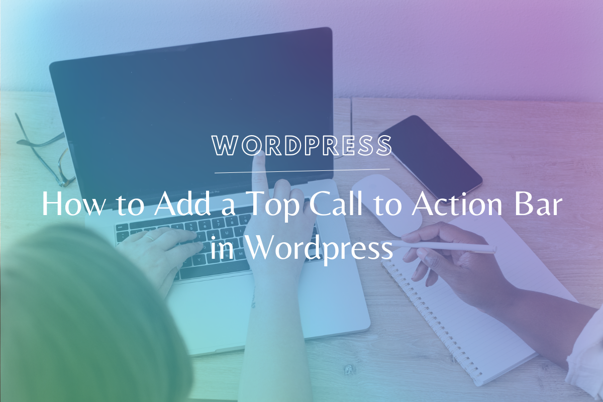 A top call to action bar can be a great way to easily direct visitors to convert. Learn how to add a Top Bar Call to Action in Wordpress @hellosammunoz www.makingwebsitemagic.com