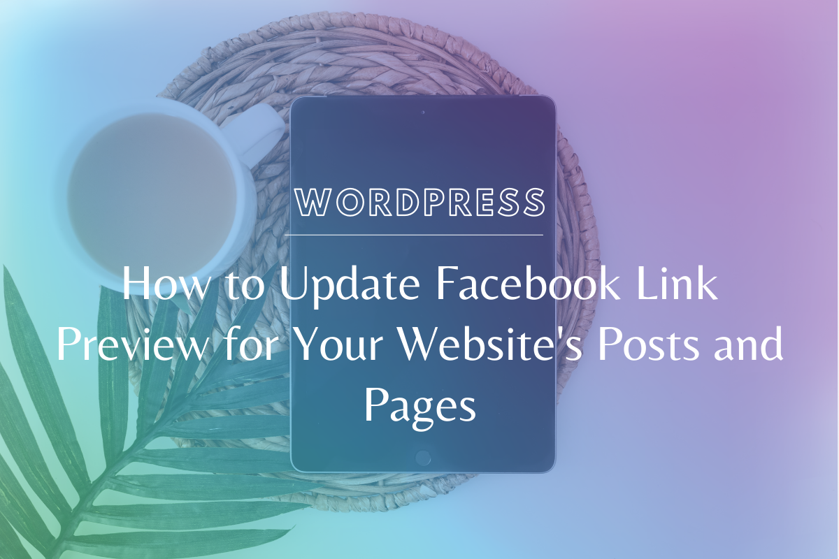 Look super professional when you learn how to update the Facebook link preview for your website’s posts & pages with an image & text YOU choose. www.makingwebsitemagic.com